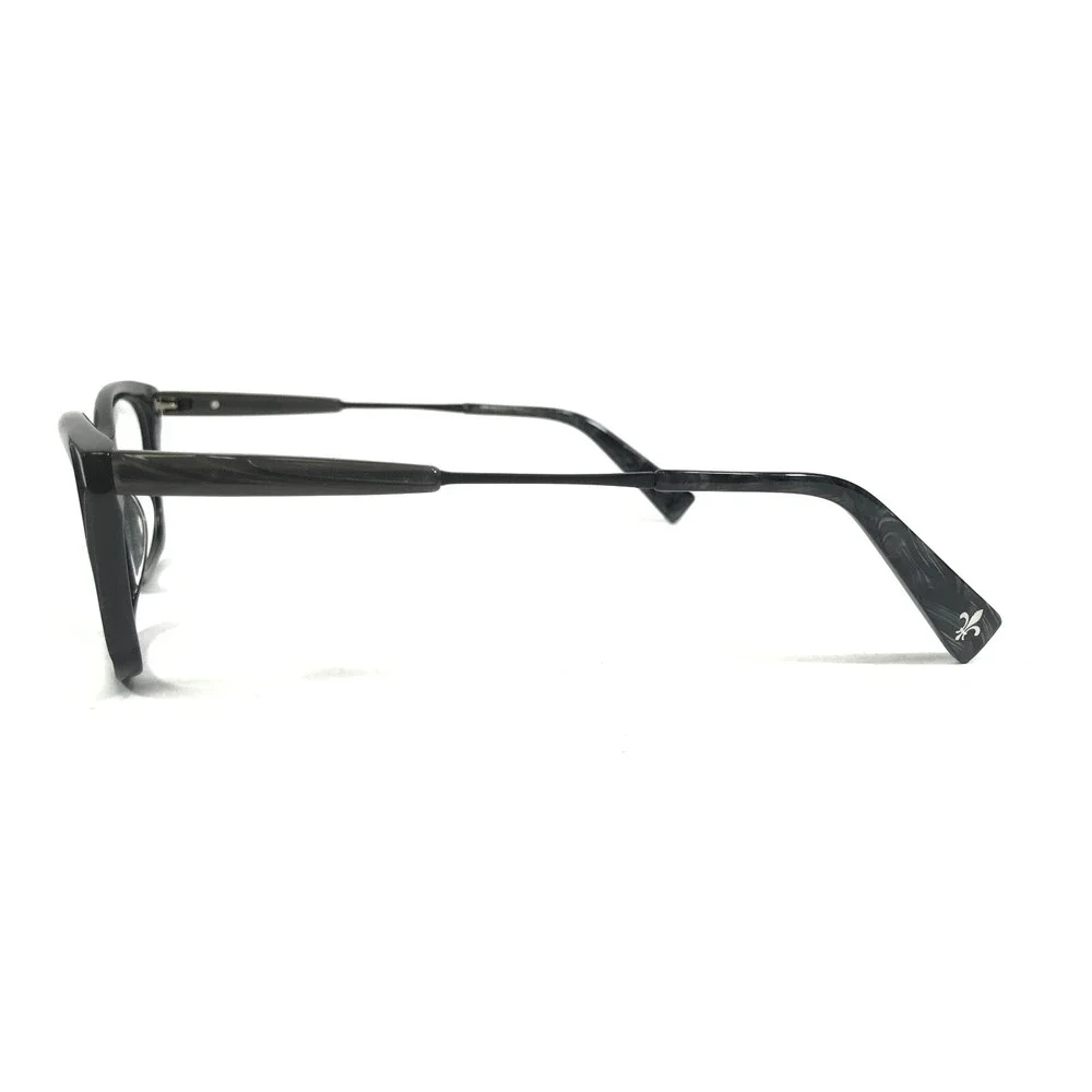 Seraphin Eyeglasses Frames SHEFFIELD/8973 Black Gray Cat Eye Full Rim 52-17-140